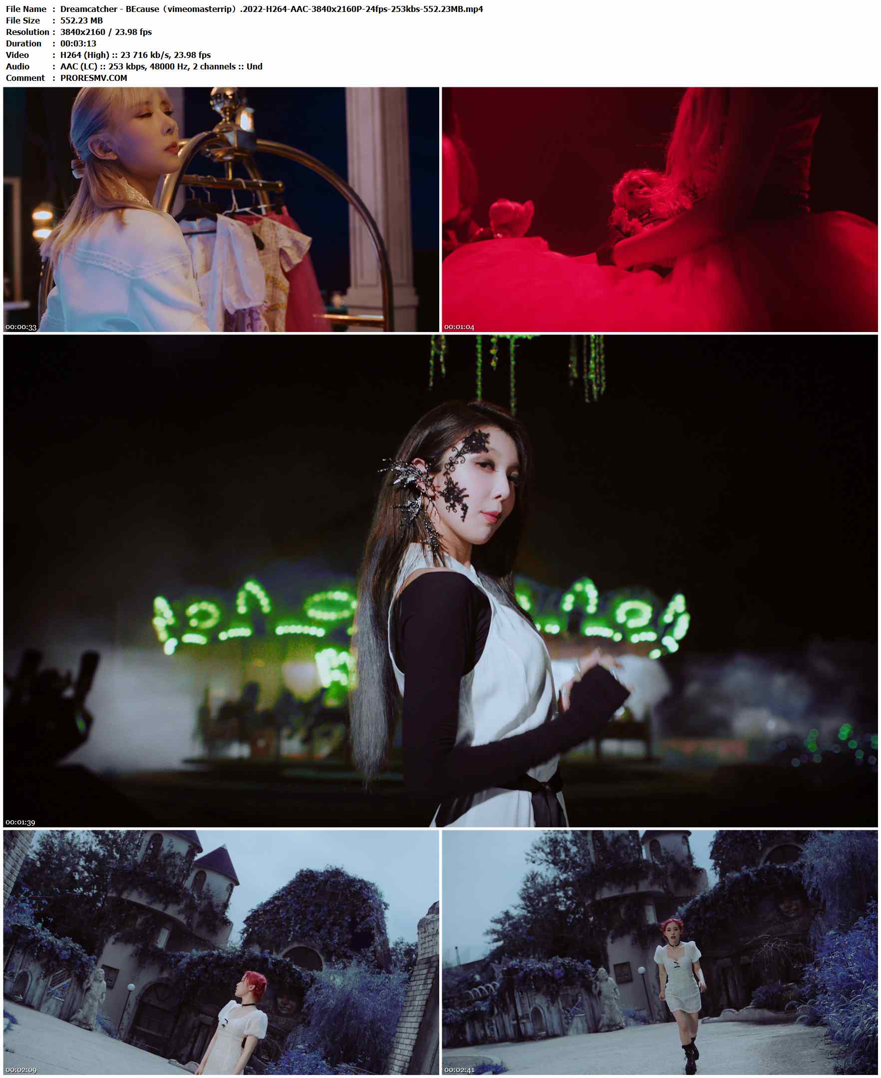 Dreamcatcher - BEcause（vimeomasterrip）.2022-H264-AAC-3840x2160P-24fps-253kbs-552.23MB官方MV_高清MV